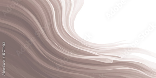 Abstract flowing waves of muted brown and cream hues
