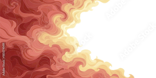 Abstract flowing waves of warm colors in a swirling pattern