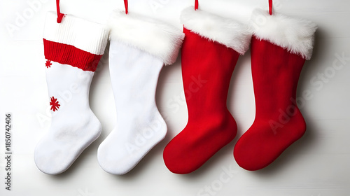 Christmas stocking isolated on transparent background