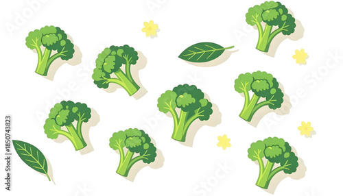 set of fresh vegetables