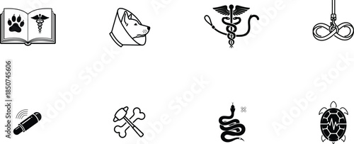 Ancient egyptian hieroglyphic symbols and icons