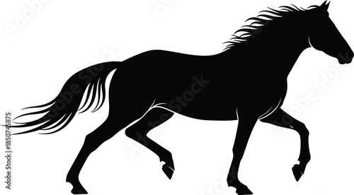 Running horse silhouette