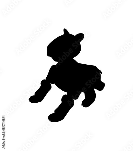 Cute Teddy Bear Stuffed Animal Child's Toy Isolated White Background