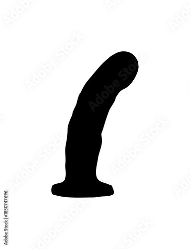 Silicone adult toy for intimate pleasure, sex accessory on isolated white background.