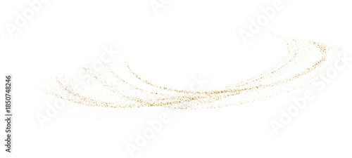 Gold glitter dot particle wave confetti for luxury background. Particle confetti polka stripe. shine elements. Fluid dust stripe and shine for the holiday decoration. Vector golden abstract texture