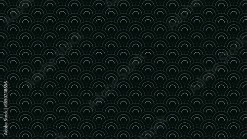 Luxury Silver Art Deco Geometric Pattern - Seamless Arc Vector Background