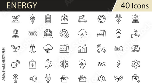 Vector icon set of renewable energy and sustainability symbols,Vector icon set of renewable energy and sustainability symbols,