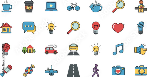 Creative icon set collection