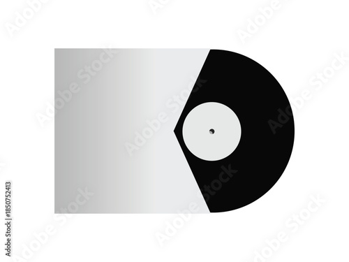 Vinyl record inside sleeve, musical element