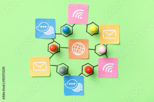 Connected pins with network...