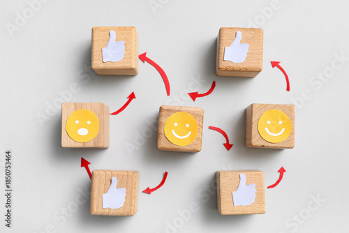 Connected cubes with smiles...