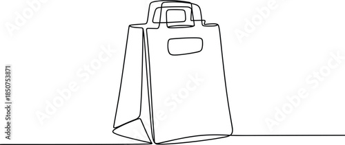 White Shopping Bag with Handle and Ventilation Hole