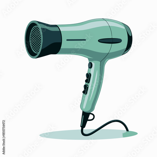 A sleek modern hairdryer showcased with a minimalist aesthetic highlights functionality and style, perfect for beauty professionals and home use in contemporary settings.