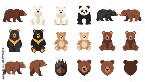 Bear Variety: Showcasing a captivating array of bear species, each rendered in stunning detail, these images are a testament to nature's diverse artistry.