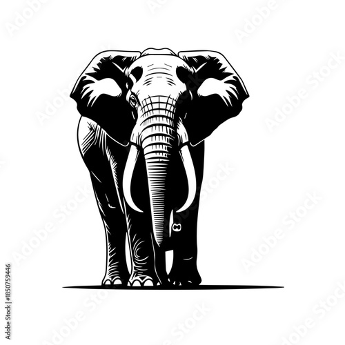 Majestic elephant silhouette