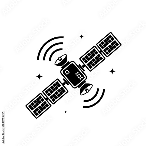 Illustration of a satellite in space