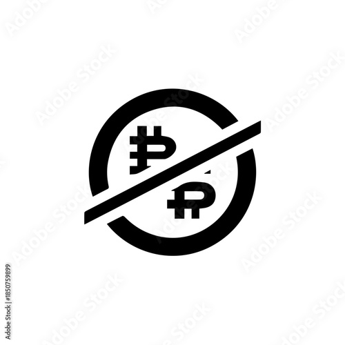 Prohibited bitcoin symbol