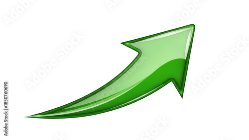 A green arrow points upward in a graphic illustration on a white background.