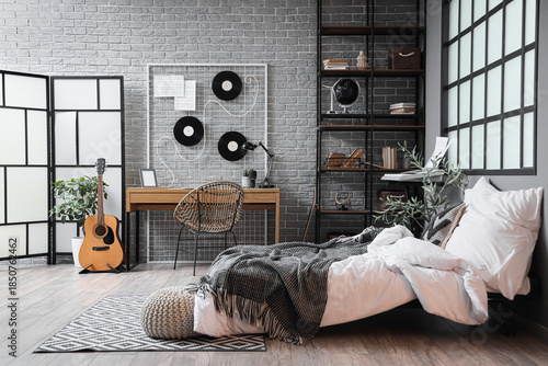 Interior of student's room ...