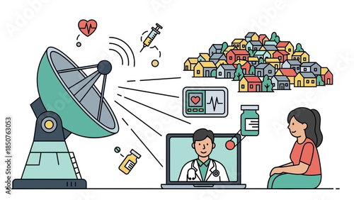 Remote Medical Consultation via Satellite Communication with Doctor and Patient in Modern Healthcare Setting