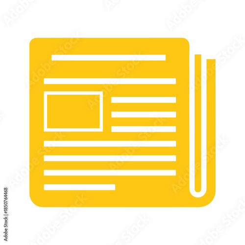 Newspaper icon in yellow