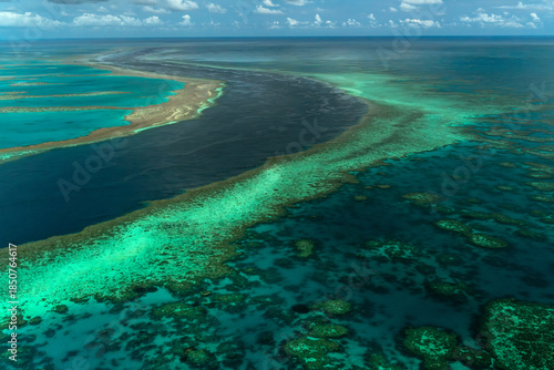 Aerial view of Hardy reef section of the Great Barrier Reef
