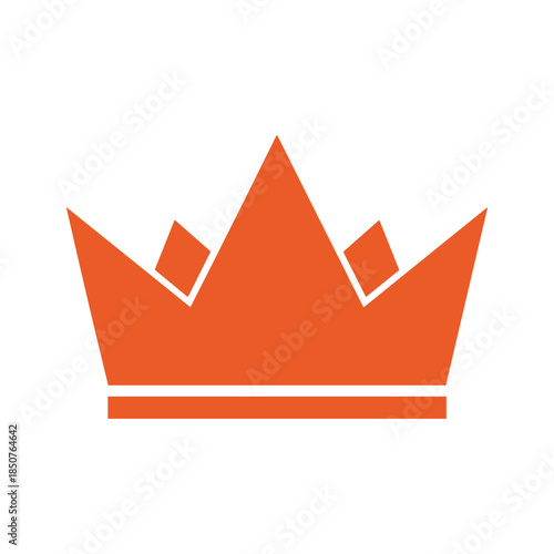 Orange crown icon on white background