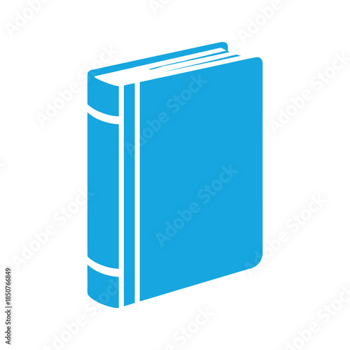 Blue hardcover book icon
