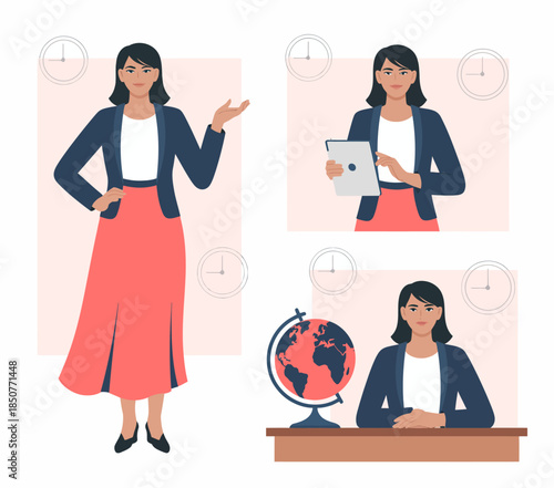 A confident businesswoman presenting ideas emphasizes professionalism and empowerment, showcasing her determination and leadership in a stylish office environment filled with positivity.