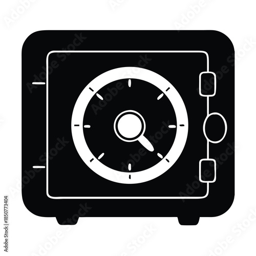 Secure safe box icon image