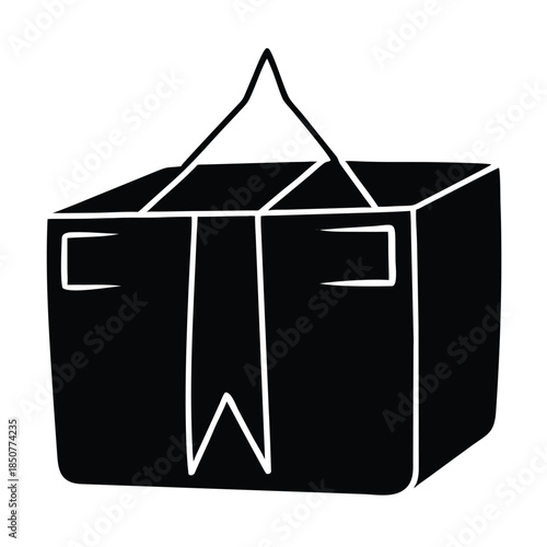 Present Wrapped Gift Box Isolated Vector Illustration