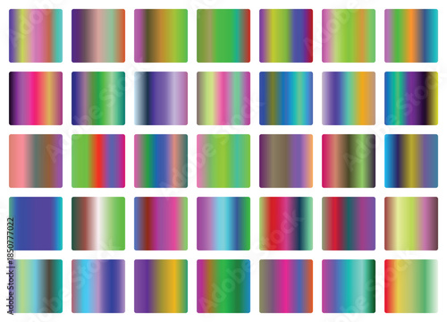 modern rounded rectangle swatch set with smooth gradient abstract background