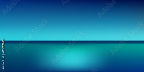 Blue-green gradient studio room, abstract background pattern, walls and floor wallpaper space