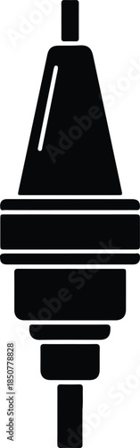 Silhouette Fishing Bobber Float Isolated Object Sport Hobby Gear Vector Illustration