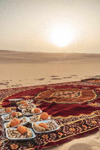 sunset in the desert in siwa in Egypt