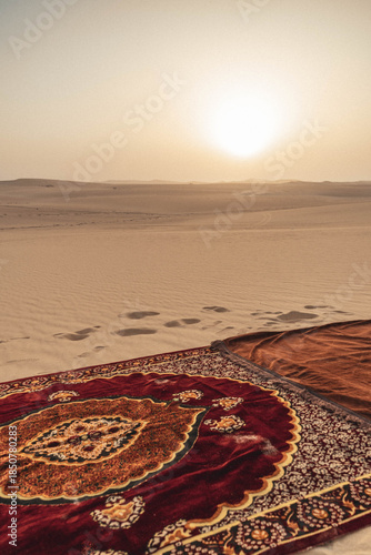 sunset in the desert in siwa in Egypt