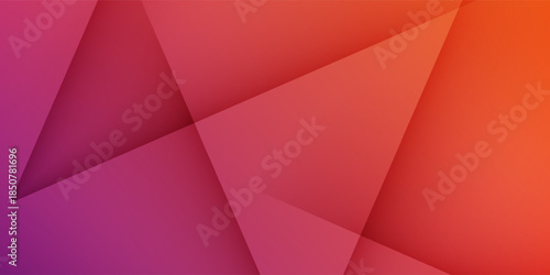 Abstract Warm Gradient Geometric Background with Overlapping Layers. Modern creative trendy design in vector EPS 10