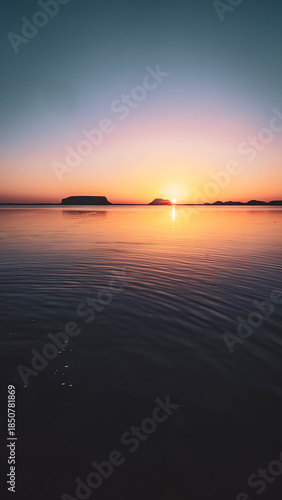 sunset over the salt lakes in siwa Egypt