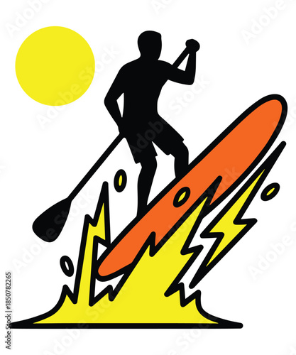 Extreme Rafting Hiking Paddle Life Jacket Helmet Wetsuit Drysuit Compass Leisure Outdoor River Rock Nature Graphic Design.