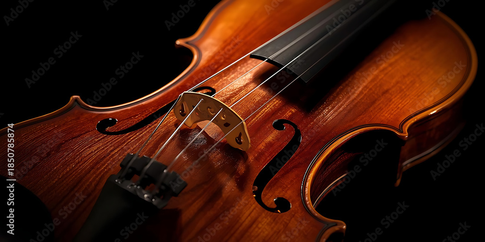 Fototapeta premium Elegant Violin Close-Up
