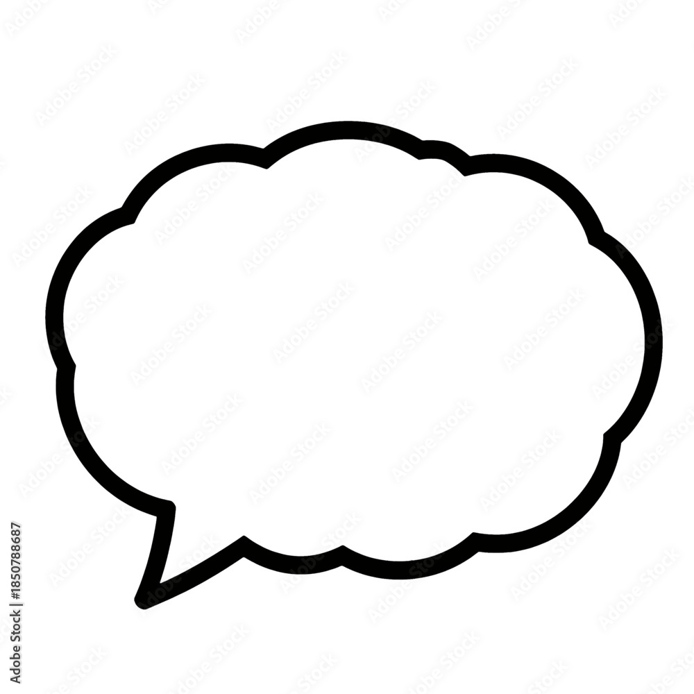 Fototapeta premium Empty Speech Bubble with Jagged Edges