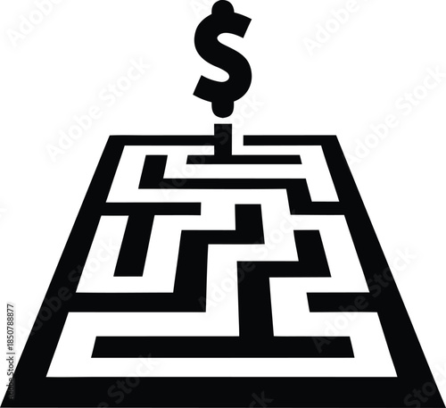 Navigating the complex path through a maze to achieve financial success and wealth goals