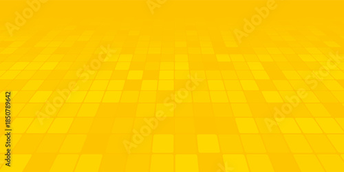 Abstract Yellow Perspective Grid Pattern Background