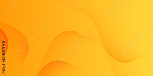 Abstract Deep Yellow and Orange Fluid Wavy Layers Background. Modern concept for graphic design, background, web design, poster, banner, book, slideshow.