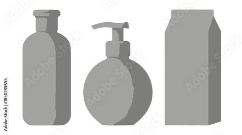 Round and rectangular plastic containers with dispensers