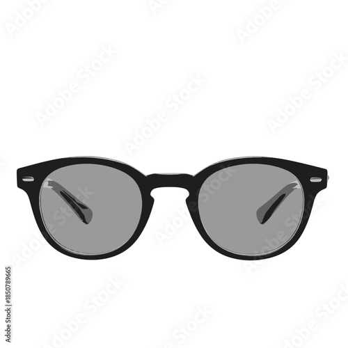 Round Black Eyeglasses with Clear Lenses