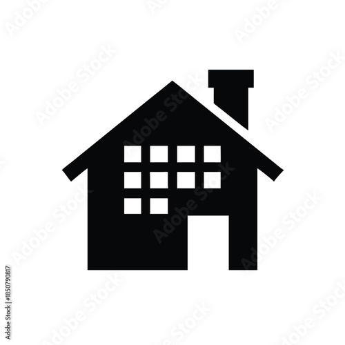 Minimalist property silhouette graphic element
