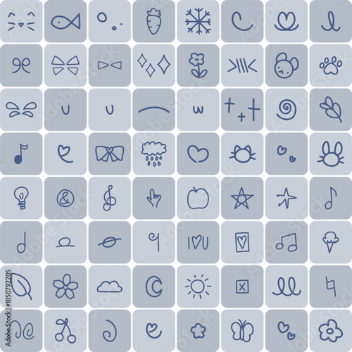 Baby, Doodle, Emoji, Abstract, Fashion, Wallpaper, Textiles design