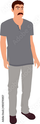 man in kurta pant animation ready vector illustration