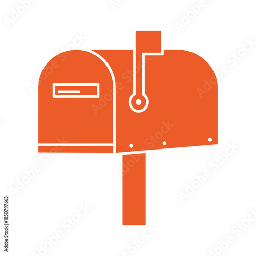 Orange Mailbox Icon